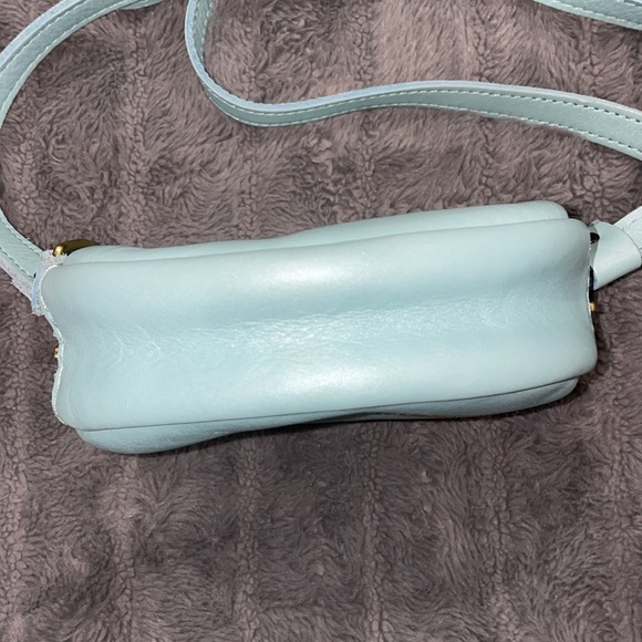 Portland Leather Light Blue Crossbody Bag - Picture 4 of 10